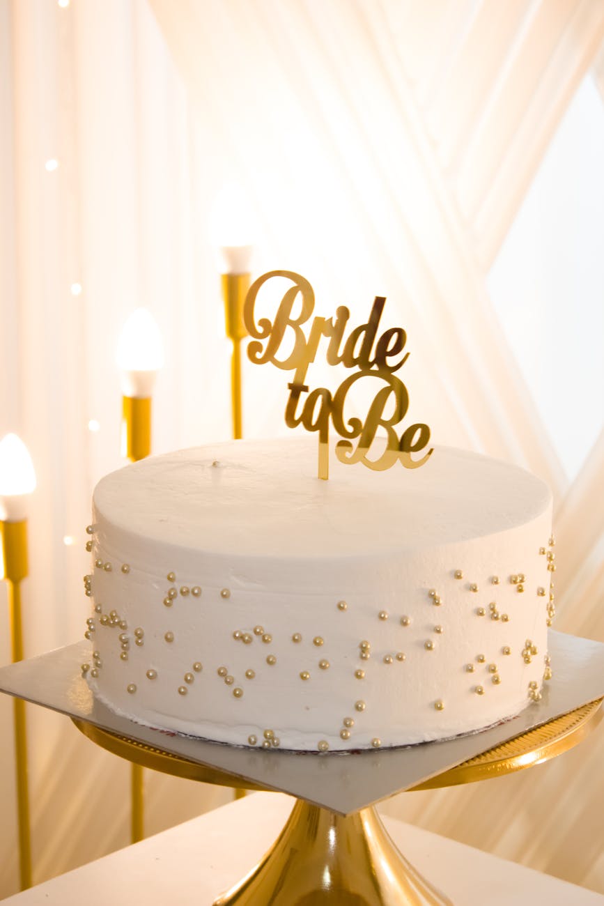 cake with sign bride to be