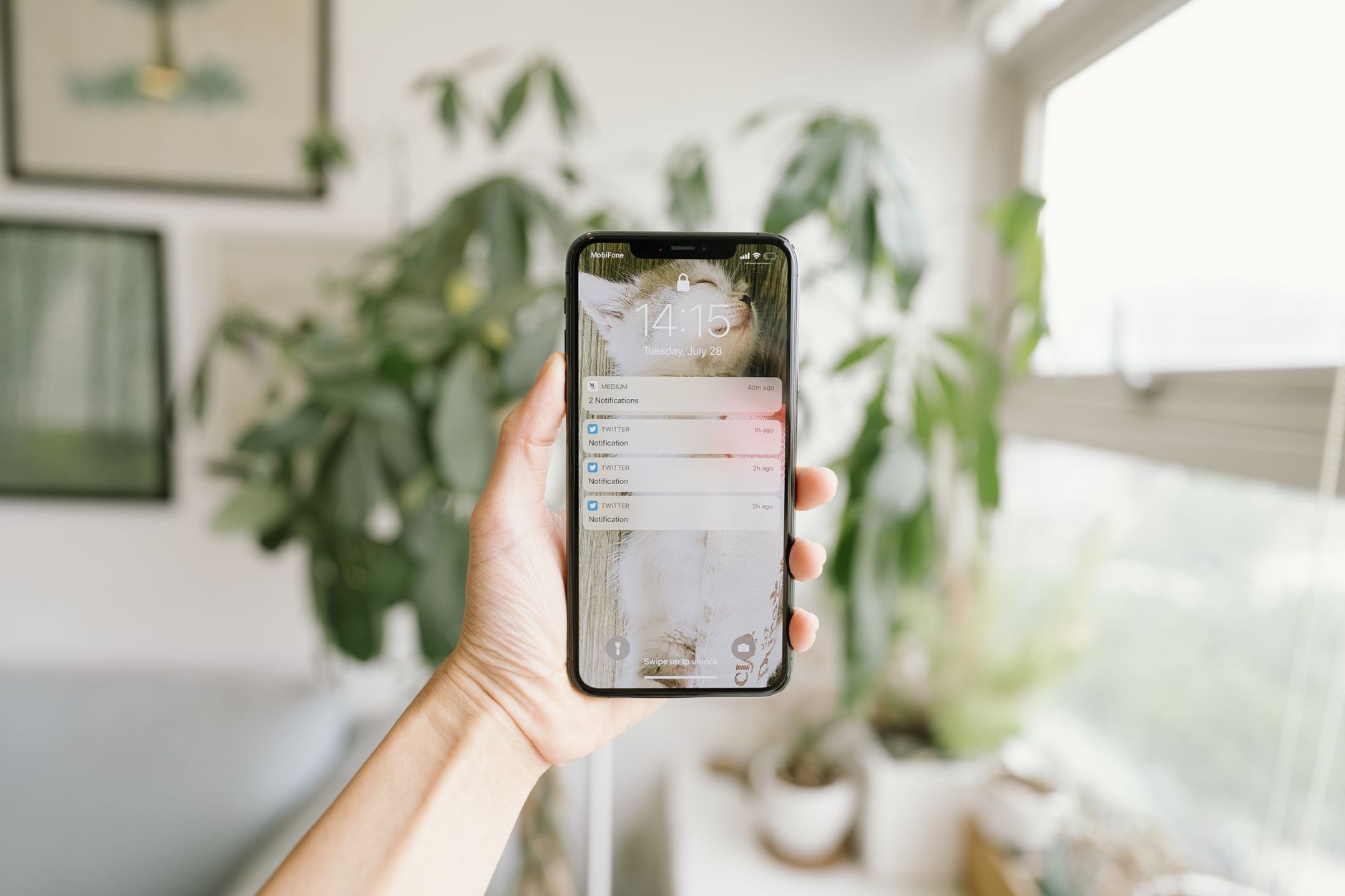 a person holding a smartphone