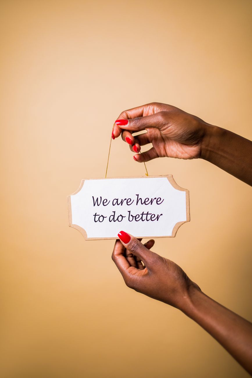 paper card about customer service