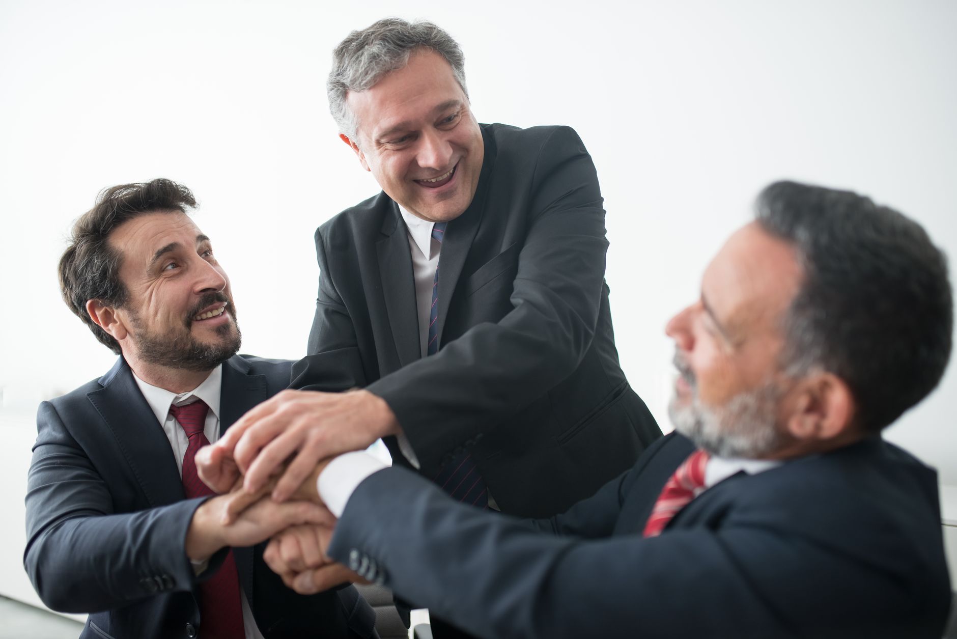 men teaming up for a job