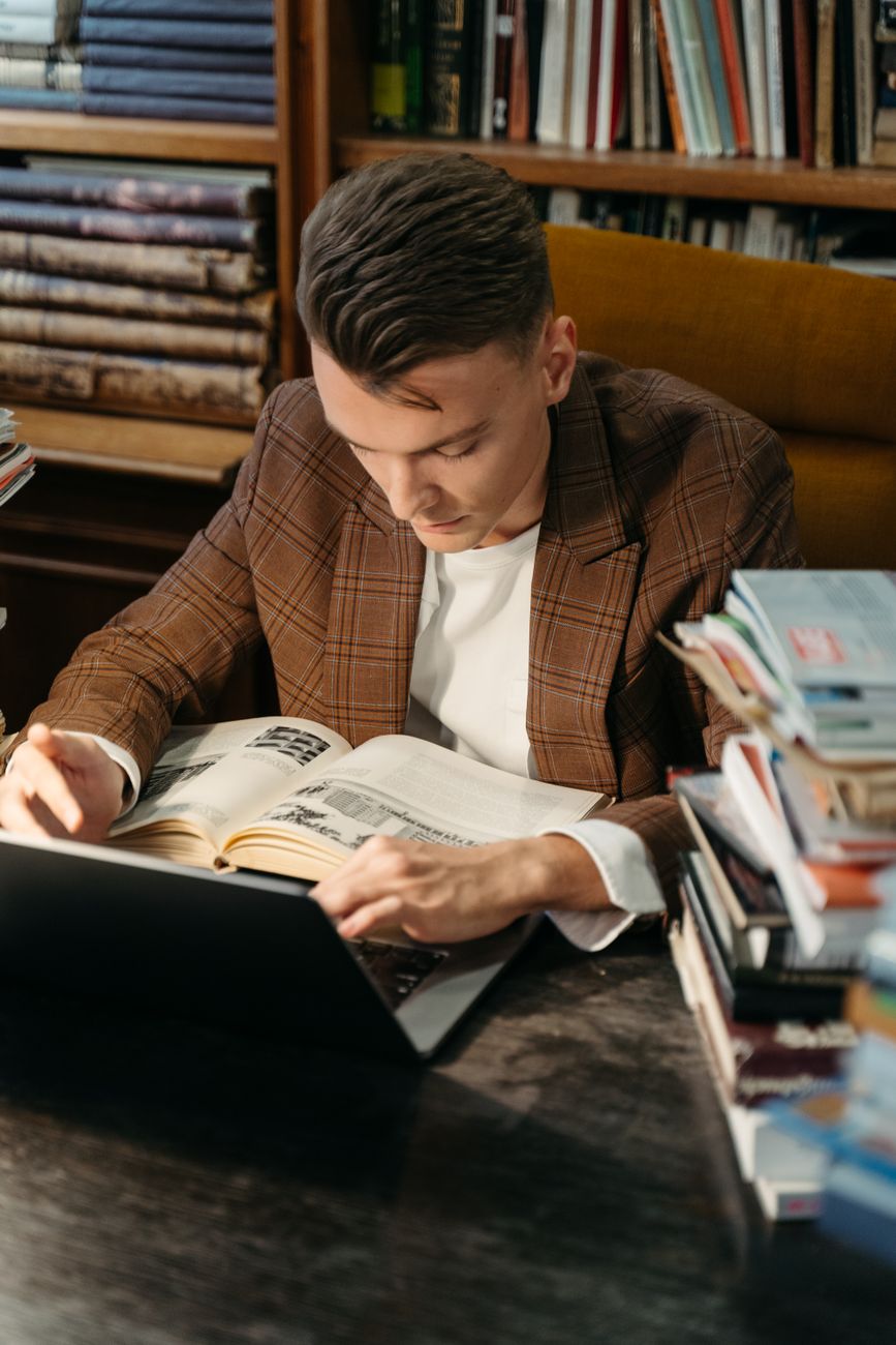 a man sitting at the table