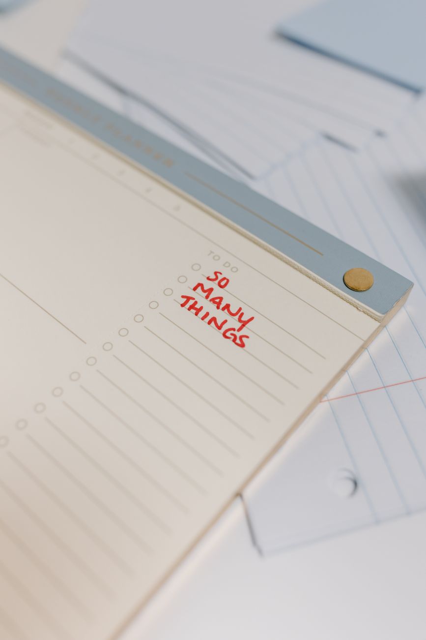 text on a notepad